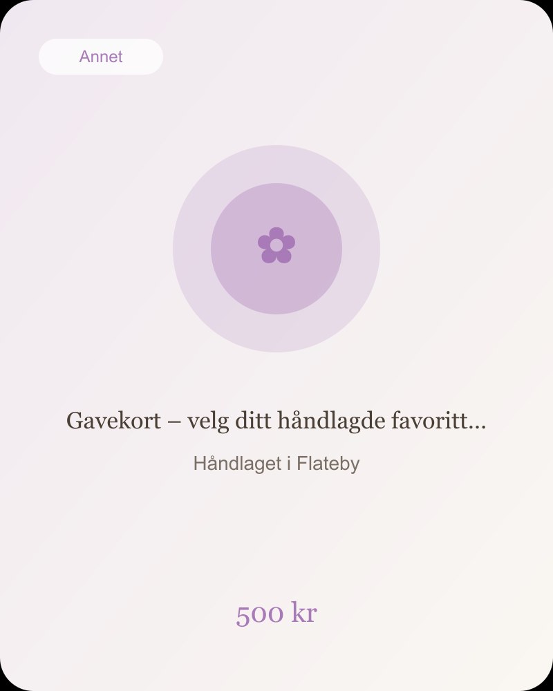 Gavekort – velg ditt håndlagde favorittprodukt