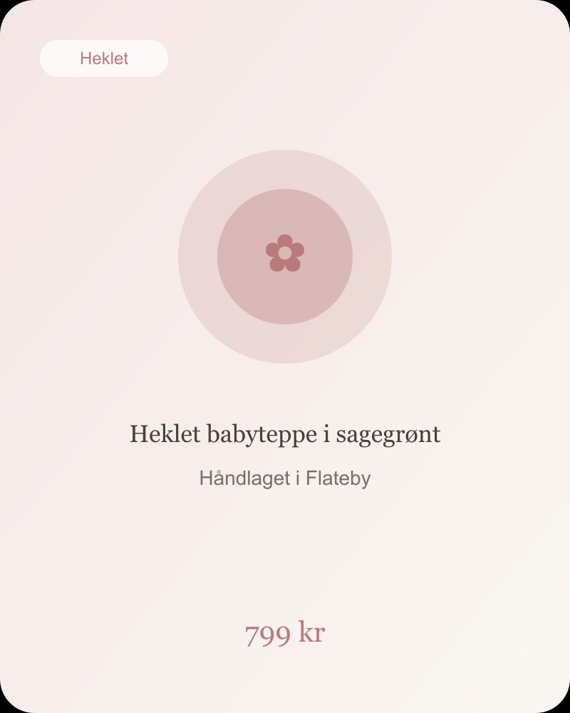 Heklet babyteppe i sagegrønt