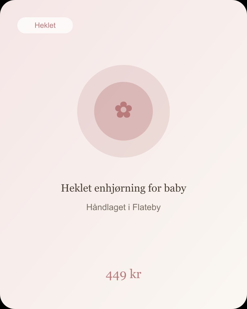 Heklet enhjørning for baby