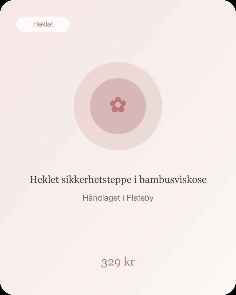 Heklet sikkerhetsteppe i bambusviskose