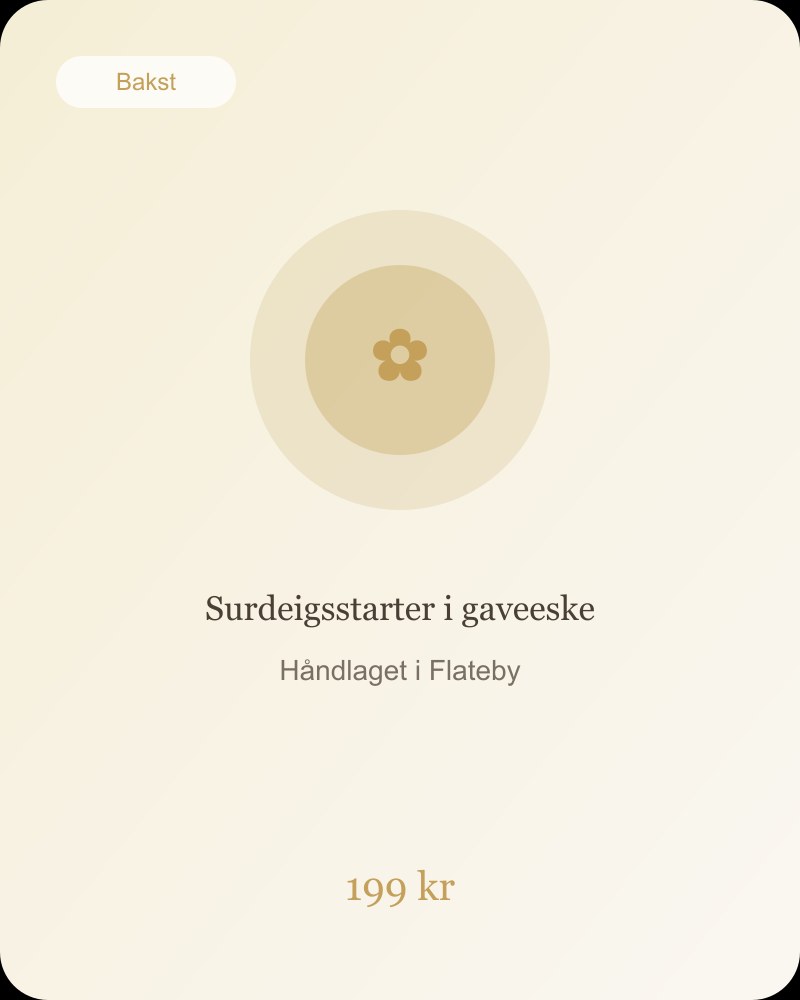 Surdeigsstarter i gaveeske